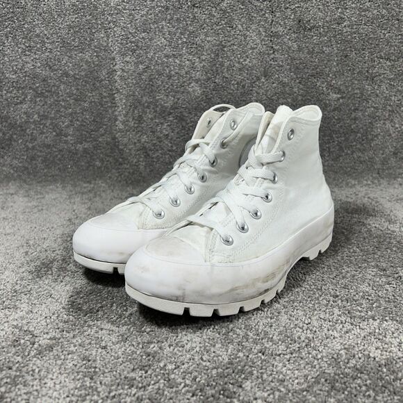 Converse Chuck Taylor All Star Hi 571211C Women’s 8 White Lugged Platform Shoes - Picture 4 of 12